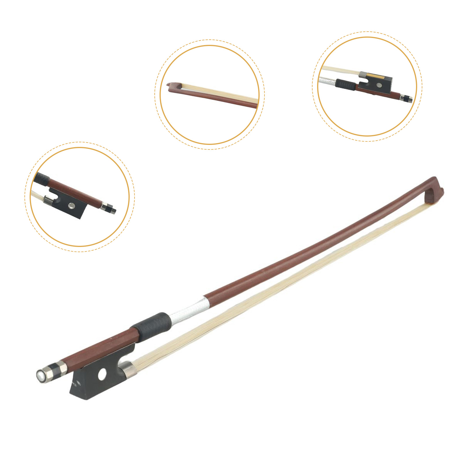 Violin Rosin Bow - 1PC 1/4 1/8 1/10 Violin Bow