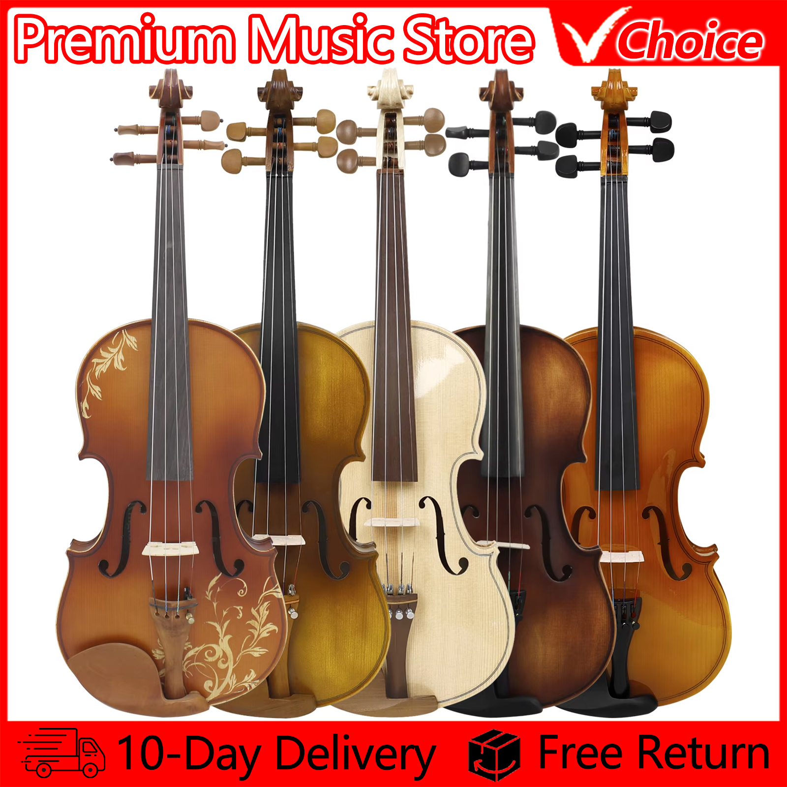 Violin Rosin Bow - Astonvilla Violin 4/4 Acoustic Violin Spruce