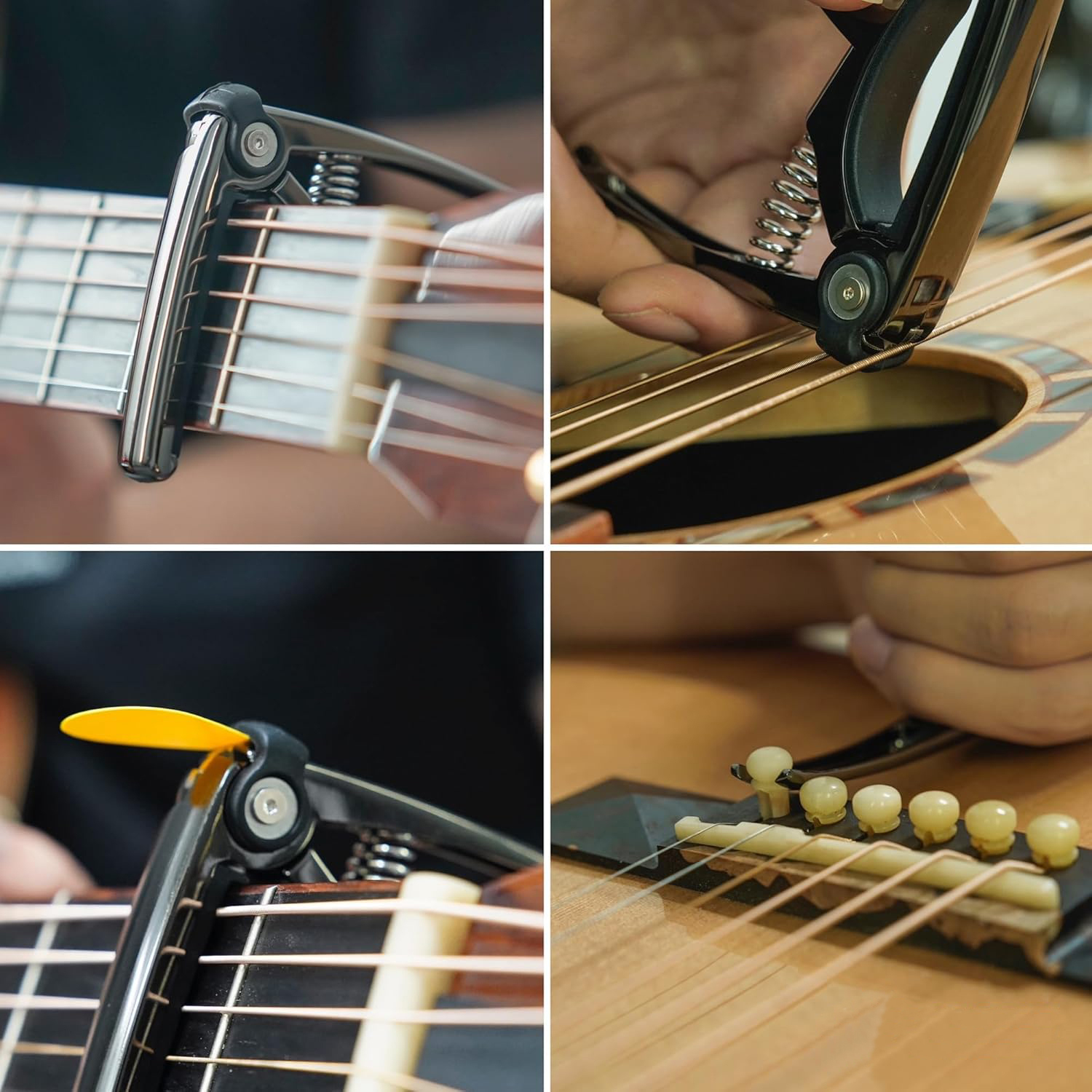 4-in-1 Guitar Capo for 6 Strin - Electric Guitar Pick Pack recension och pris