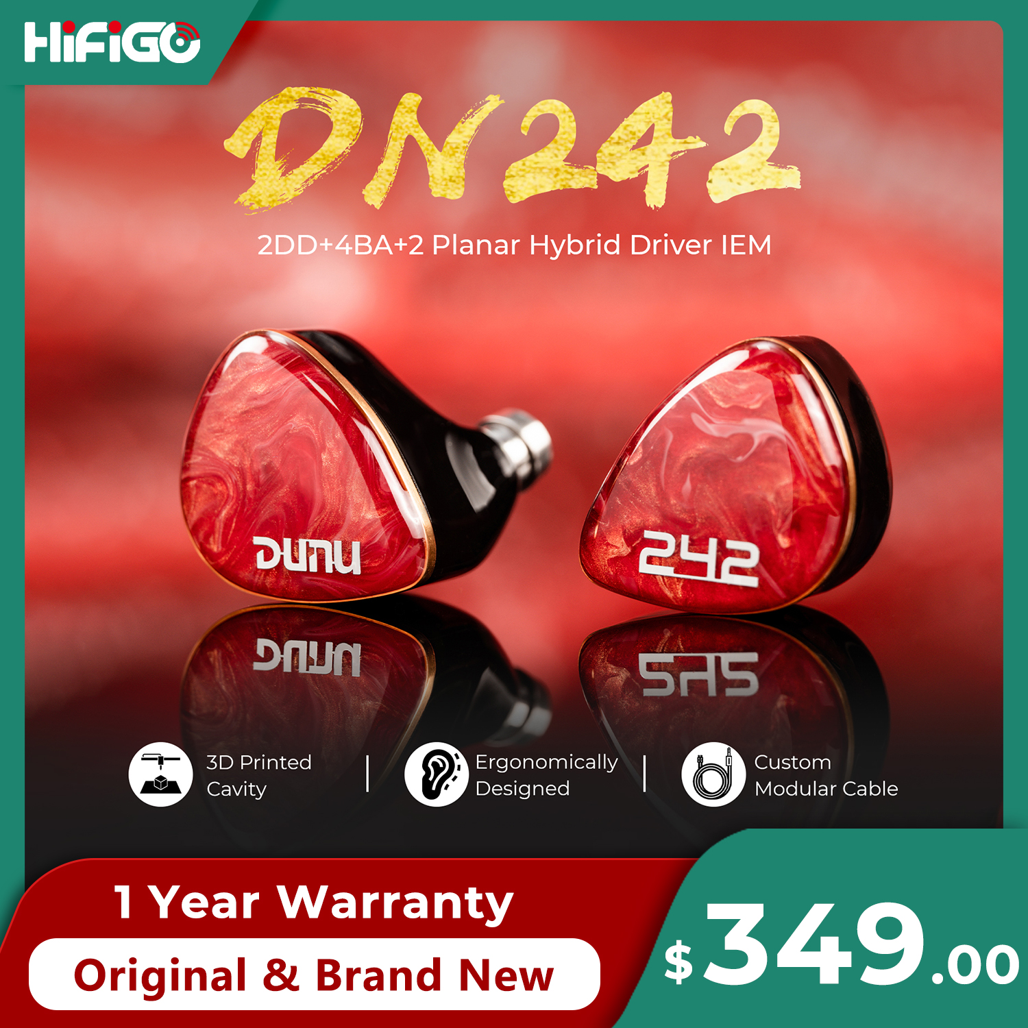 DUNU DN242 2DD+4BA+2 Micro Pla - Audio Music Technology recension och pris