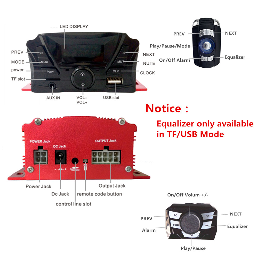 12V 4 Channel UTV ATV Golf Car - Audio Music Mp3 Free recension och pris