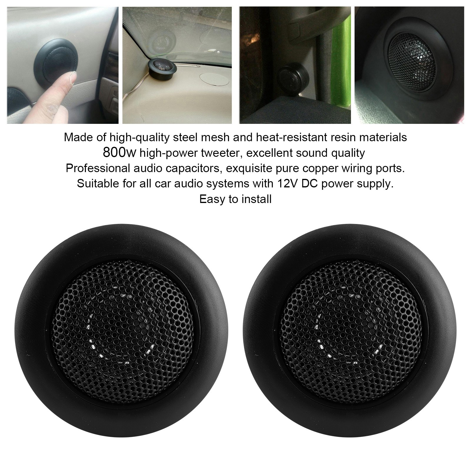 2Pcs Car Speakers Tweeter 120W - Audio Universal Music recension och pris