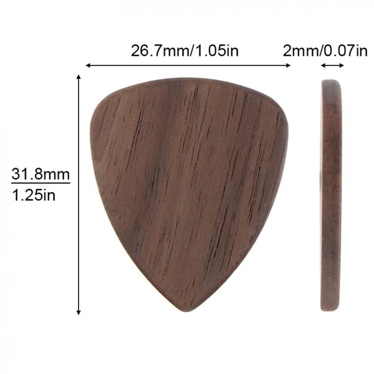 Miwayer 1Pc 2mm Solid Wooden G - Electric Guitar Pick Pack recension och pris