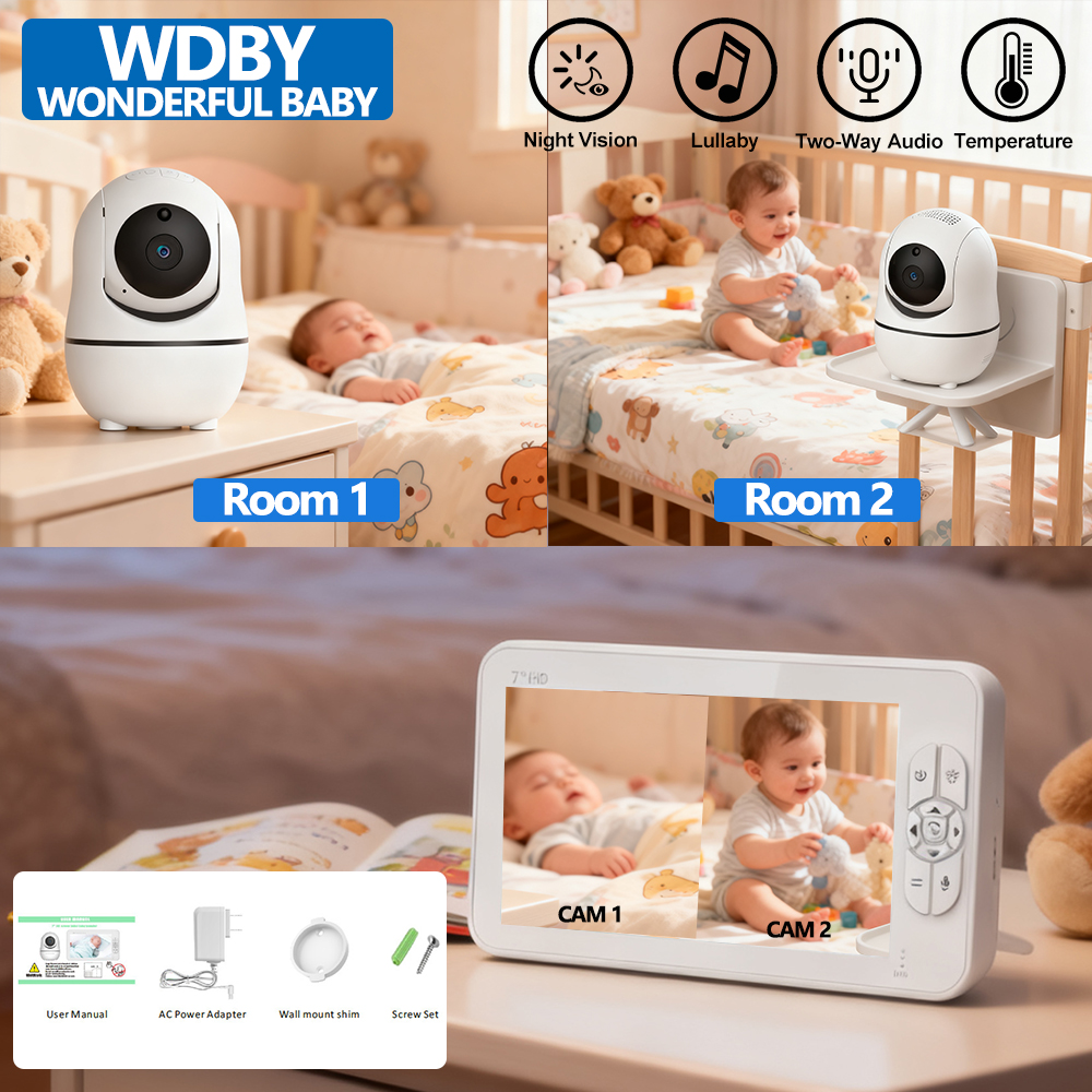 7.0 Inch HD Video Baby Monitor - Audio X Music recension och pris