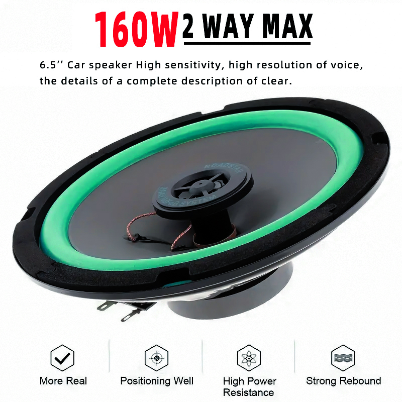1PC 160W 6.5 Inch Car Coaxial  - Audio Universal Music recension och pris