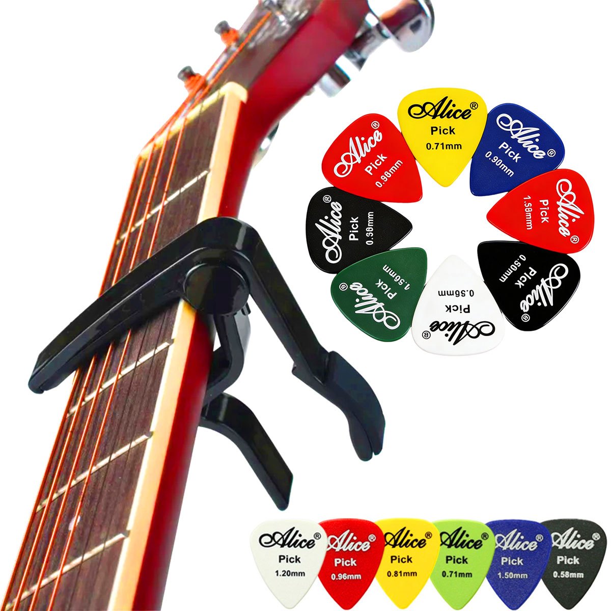 Black Alloy Quick Change Guita - Electric Guitar Pick Pack recension och pris