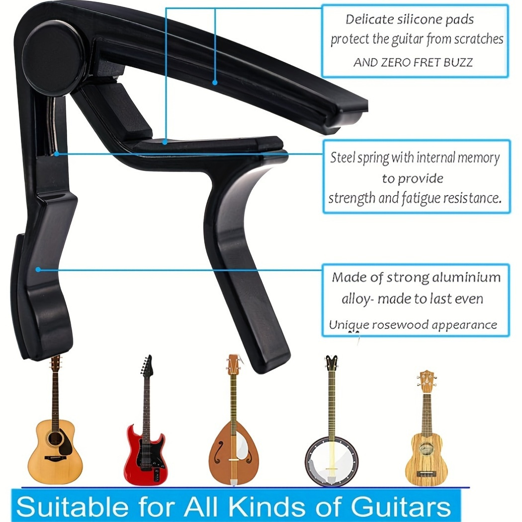 Black Alloy Quick Change Guita - Electric Guitar Pick Pack recension och pris