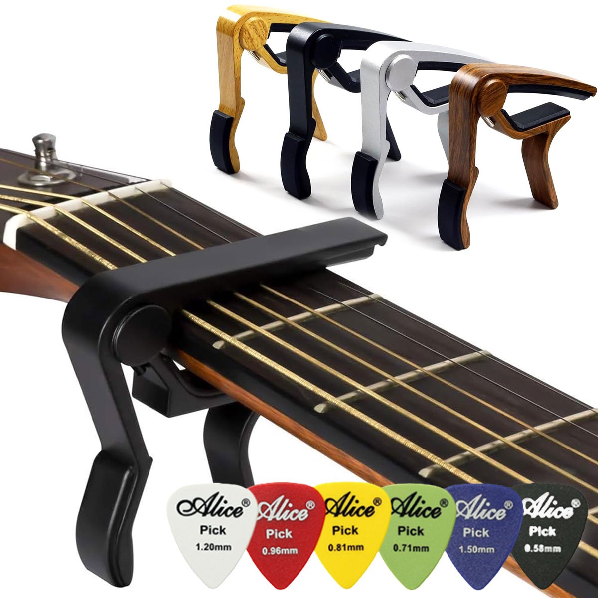 Black Alloy Quick Change Guita - Electric Guitar Pick Pack recension och pris