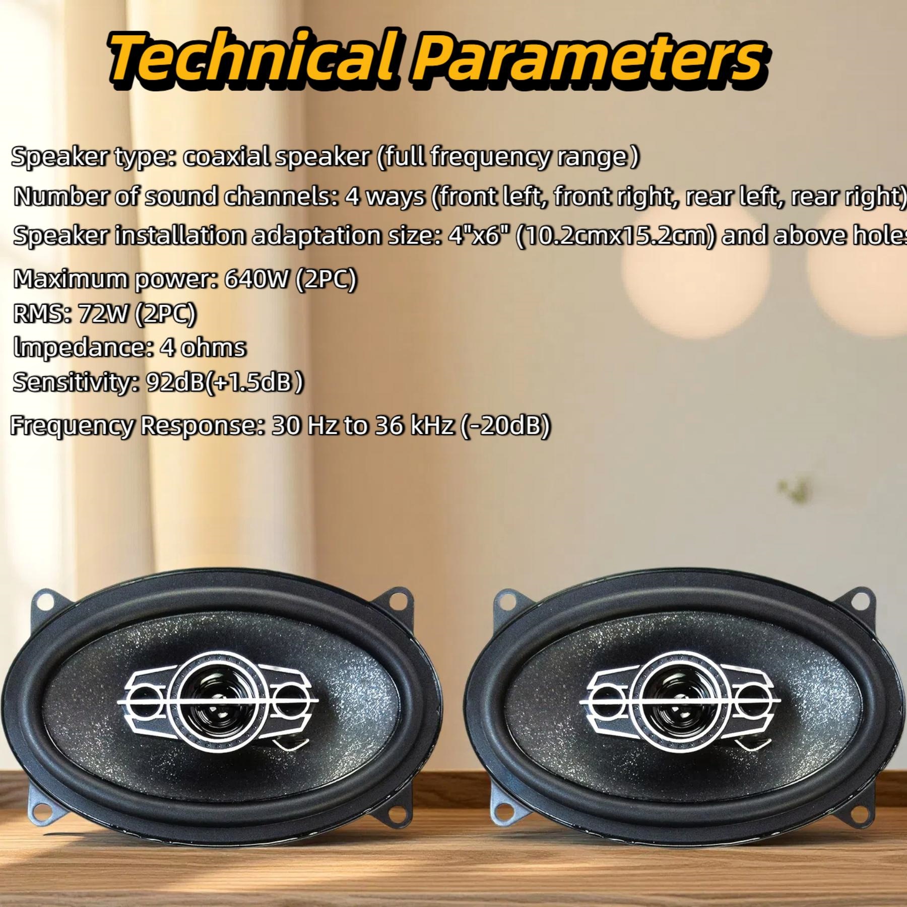 2 Pcs 4 inch 6 inch 320W 4-Way - Audio Universal Music recension och pris