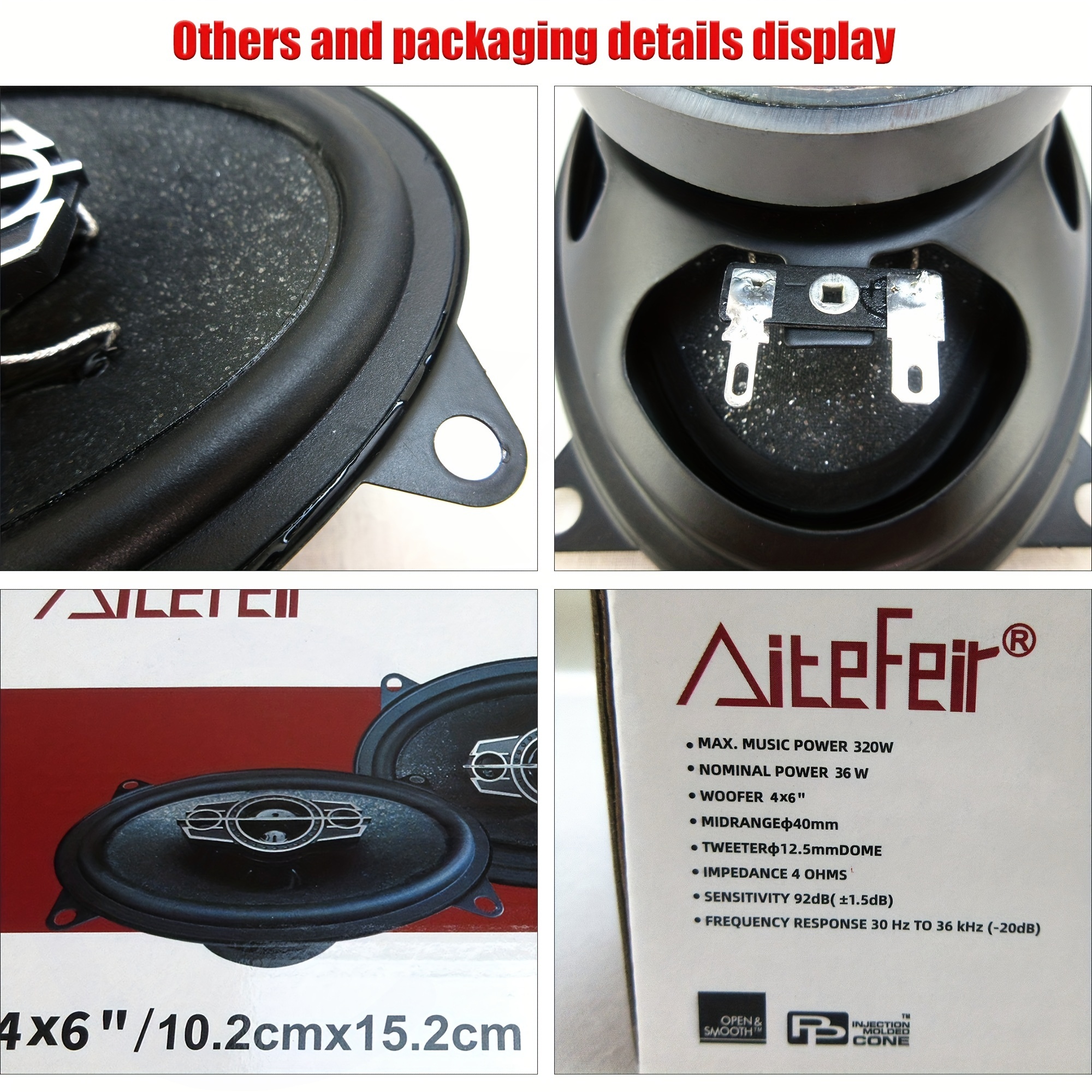2 Pcs 4 inch 6 inch 320W 4-Way - Audio Universal Music recension och pris
